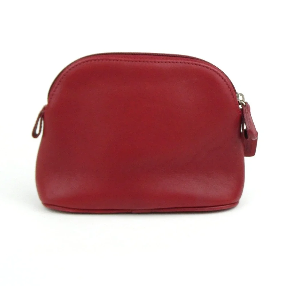 Coach red leather
